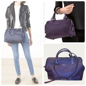 Lipault Paris Lady Plume Purple Bowling Bag, Travel Weekender Carry On